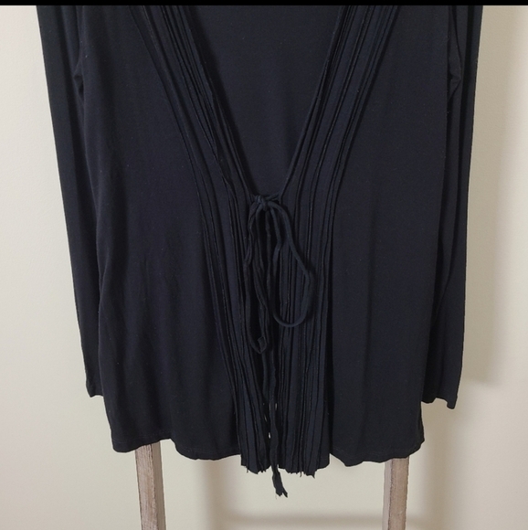⭐️40% Off⭐️ Kenar Black Tie Front Open Cardigan - Picture 5 of 8